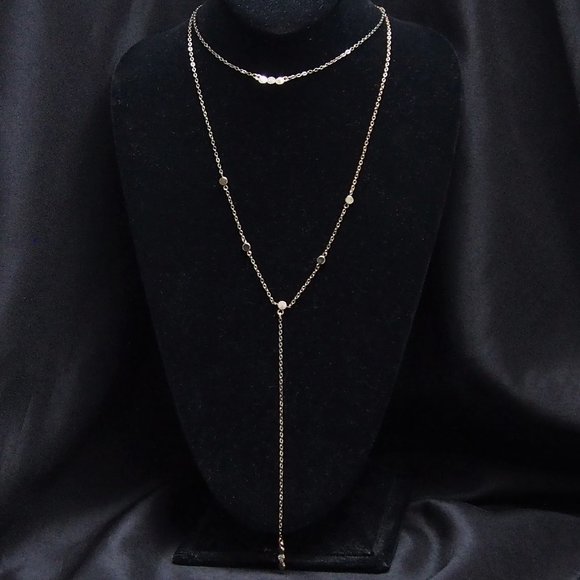 Banana Republic Jewelry - Banana Republic Pave Rhinestone Y Necklace